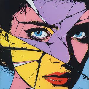 album  cover  woman  glass  surreal  chaos  flowerpunk  symbolist  creative  Risograph 1078201