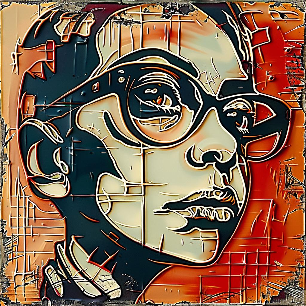 painting  portrait  man  glasses  realism  colorful  expression  face  artistic  depiction 949378