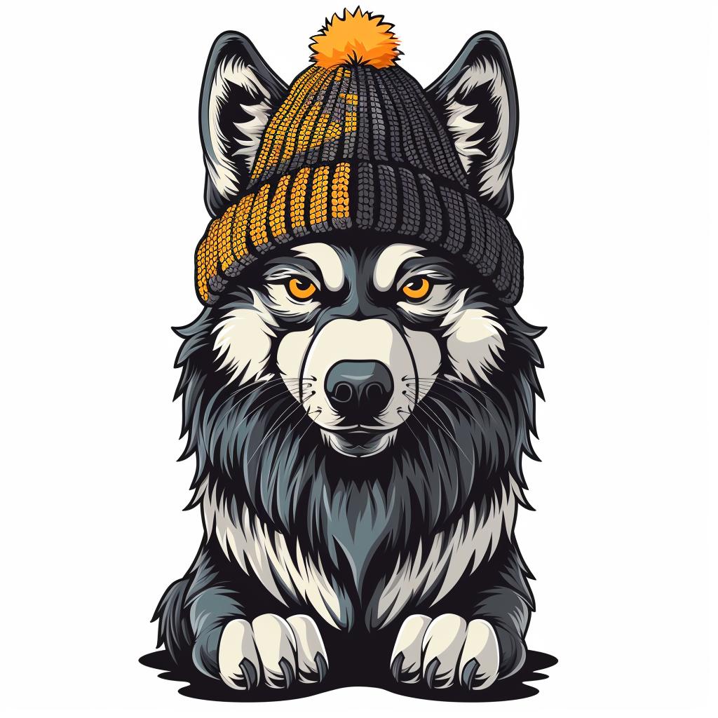 wolf  adorable  baby  knit  hat  yellow  eyes  minimal  simple  cute 958726