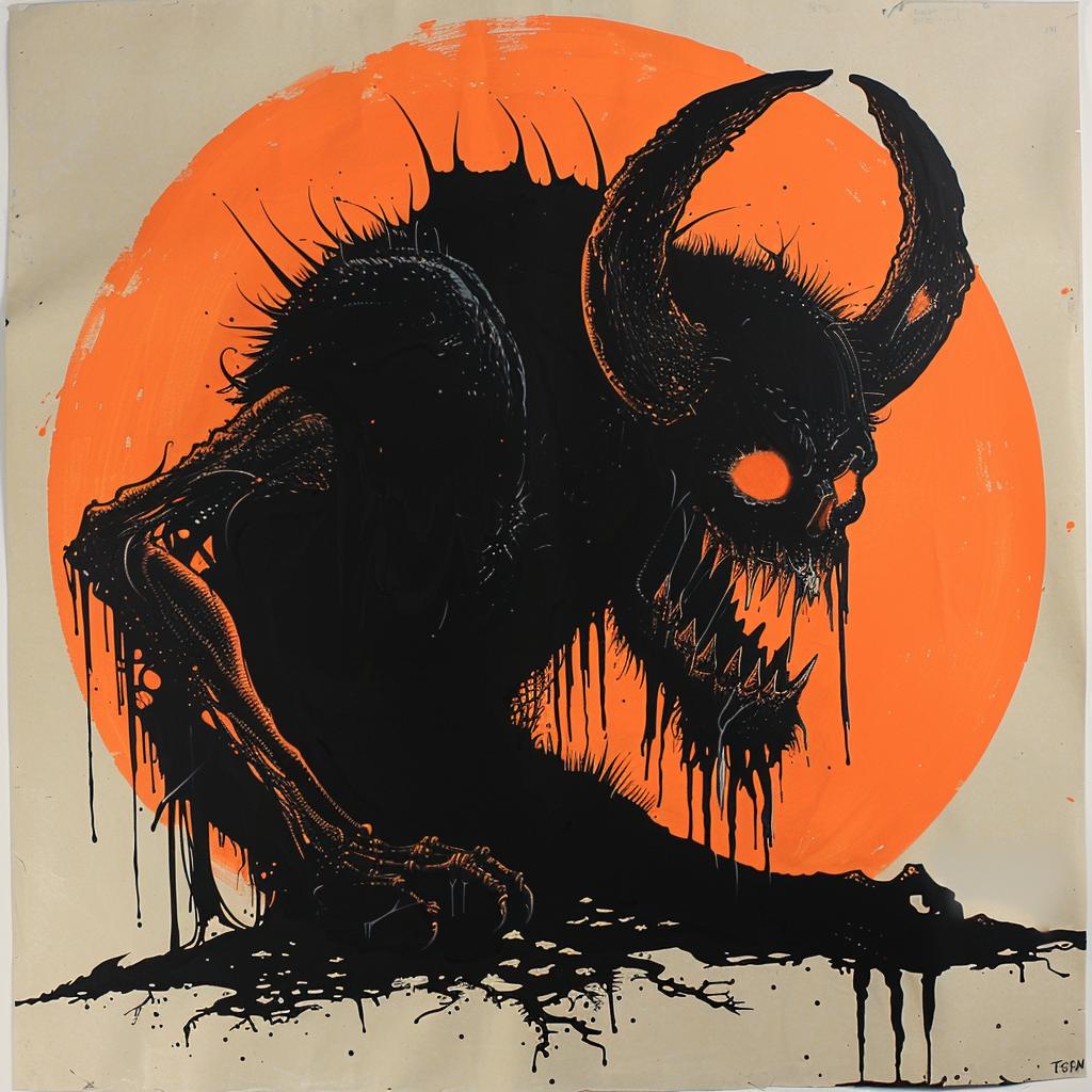 demon  occult  poster  introspective  art  dark  spiritual  terror  naturalistic  profound 927864