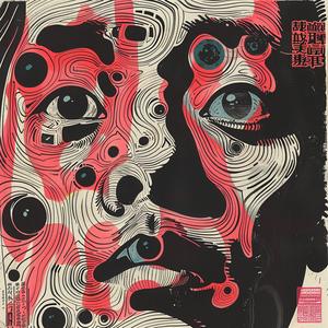 face  design  red  black  album  cover  surreal  symbolist  risograph  hyper-realistic 1078566