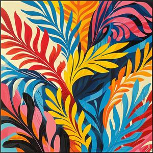colorblocked  neon  Obey  flowers  thorns  dynamic  asymmetrical  bold  minimal  linocut 1078868