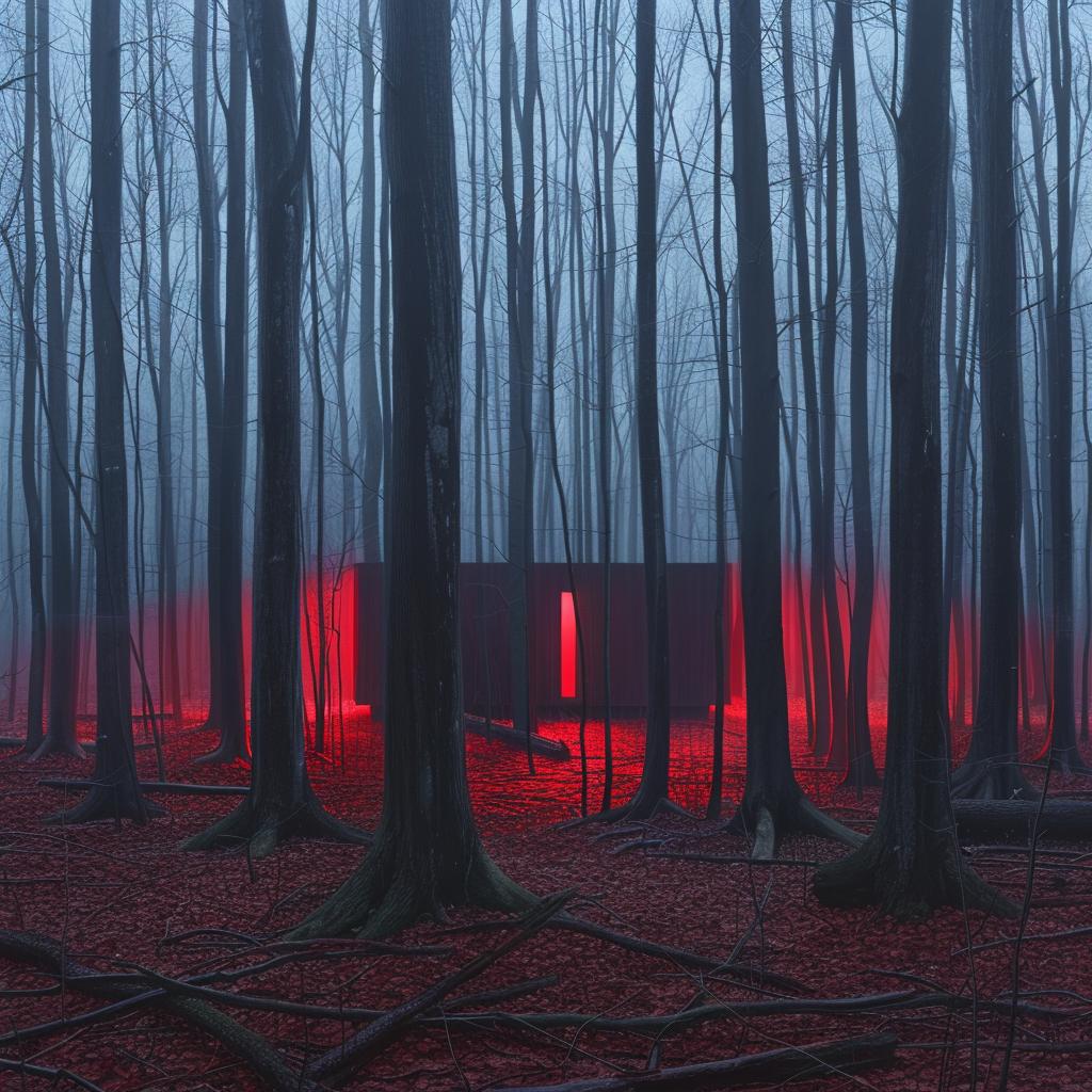 double  exposure  forest  surreal  lighting  glow  natural  colors  photo  horror 1028666