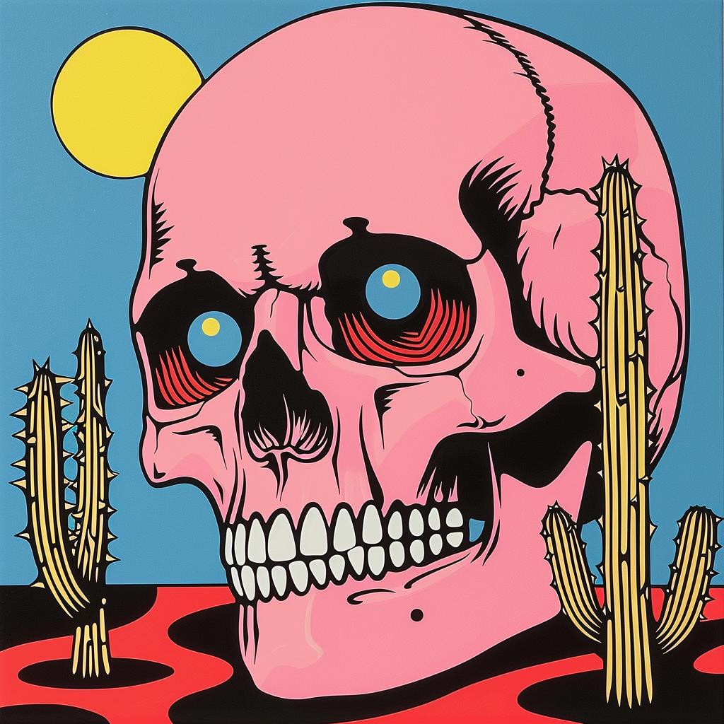 album  cover  synthwave  dark  arts  occult  moon  skull  cactus  background 1025138