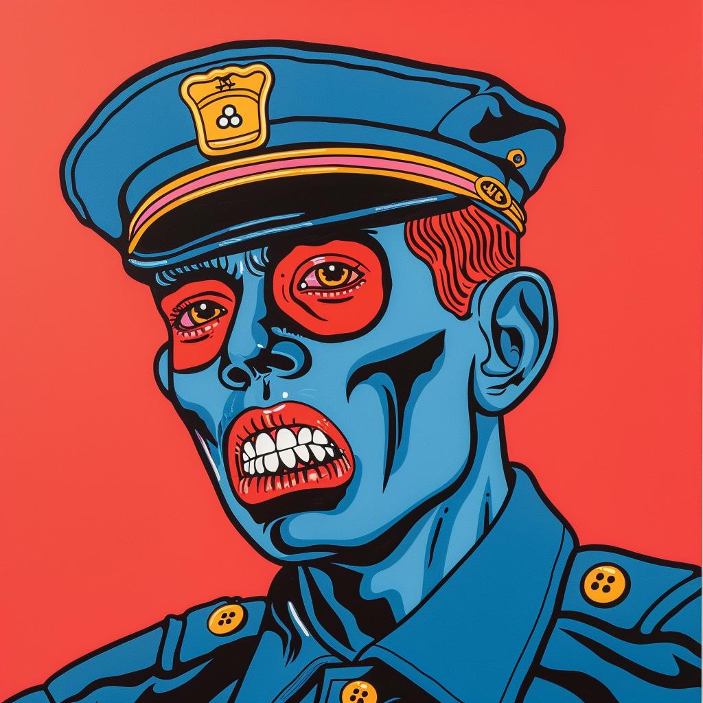 poster  zombie  cop  illustration  art  graphic  horror  dark  fiction  spooky 1023481