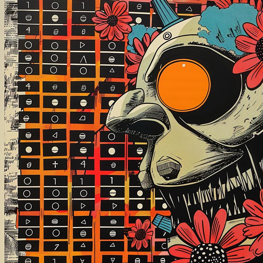 poster  skull  flowers  abstract  impressionism  collage  graphic  design  vibrant  art 950677