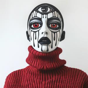 PopArt  woolenSweaterman  model  fourEyes  eyeMakeup  TroyBrooks  blackWhite  facePaint  creative  fashion 1074083