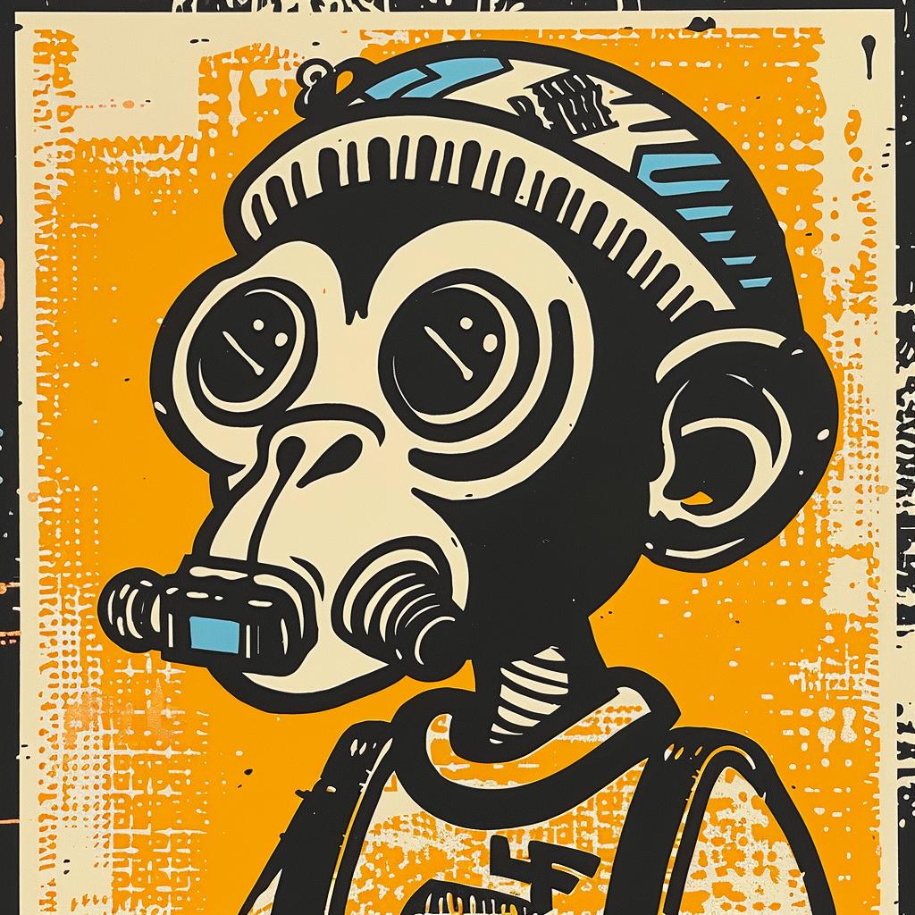 aggressive  animal  streetwise  cap  poster  monkey  mask  urban  simple  art 959393