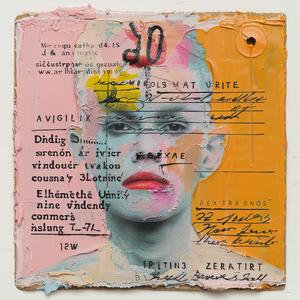 painting  woman  face  encaustic  artwork  colorful  abstract  unique  design  expression 1064510