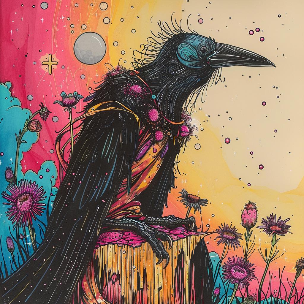 crow  tree  stump  dark  occult  spiritual  naturalistic  terror  arts  style 924932