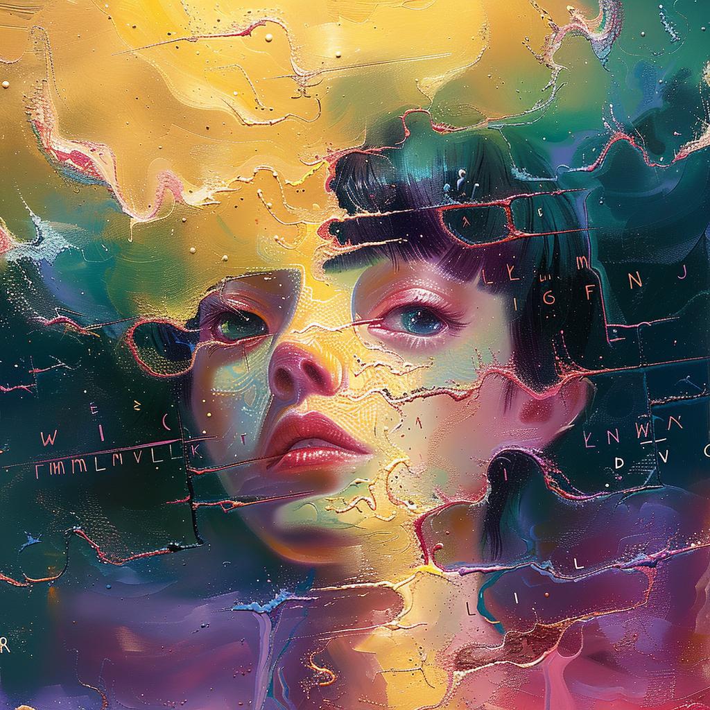 woman  colorful  face  portrait  art  painting  vibrant  abstract  creative  stylized 950760