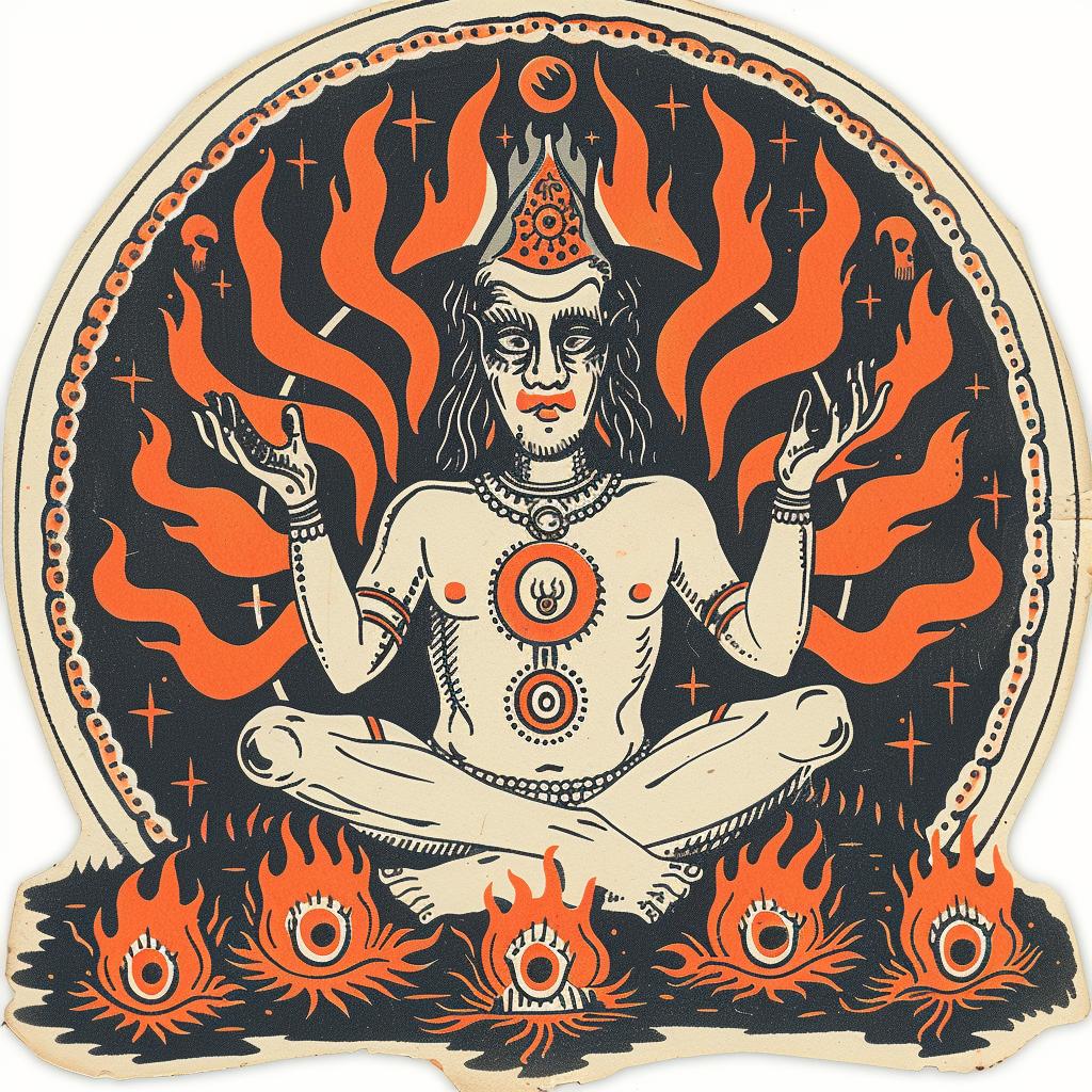 art  provocative  introspective  spiritual  dark  occult  meditation  naturalistic  emek  sticker 934970