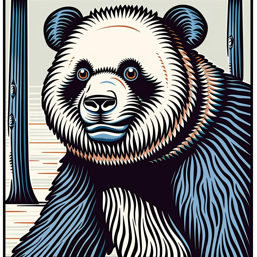 panda  poster  woods  nature  background  illustration  art  stylized  cartoon  fun 962490