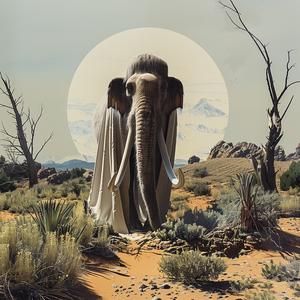 mammoth  chromolithography  desert  elephant  art  illustration  prehistoric  animals  nature  vintage 1056685