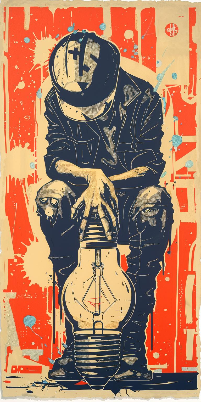 lightbulb  liquid  drowning  man  sitting  surreal  conceptual  emotional  contrast  illustration 940662