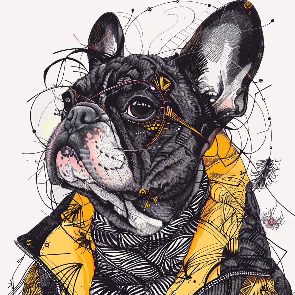 bulldog  cool  drawing  dog  jacket  cute  character  pet  illustration  animal 953433