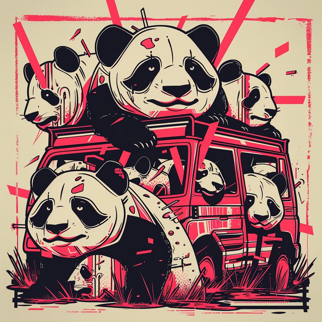 surreal  panda  blood  car  ominous  occult  Simon  Stalenhag  art  creative 939467