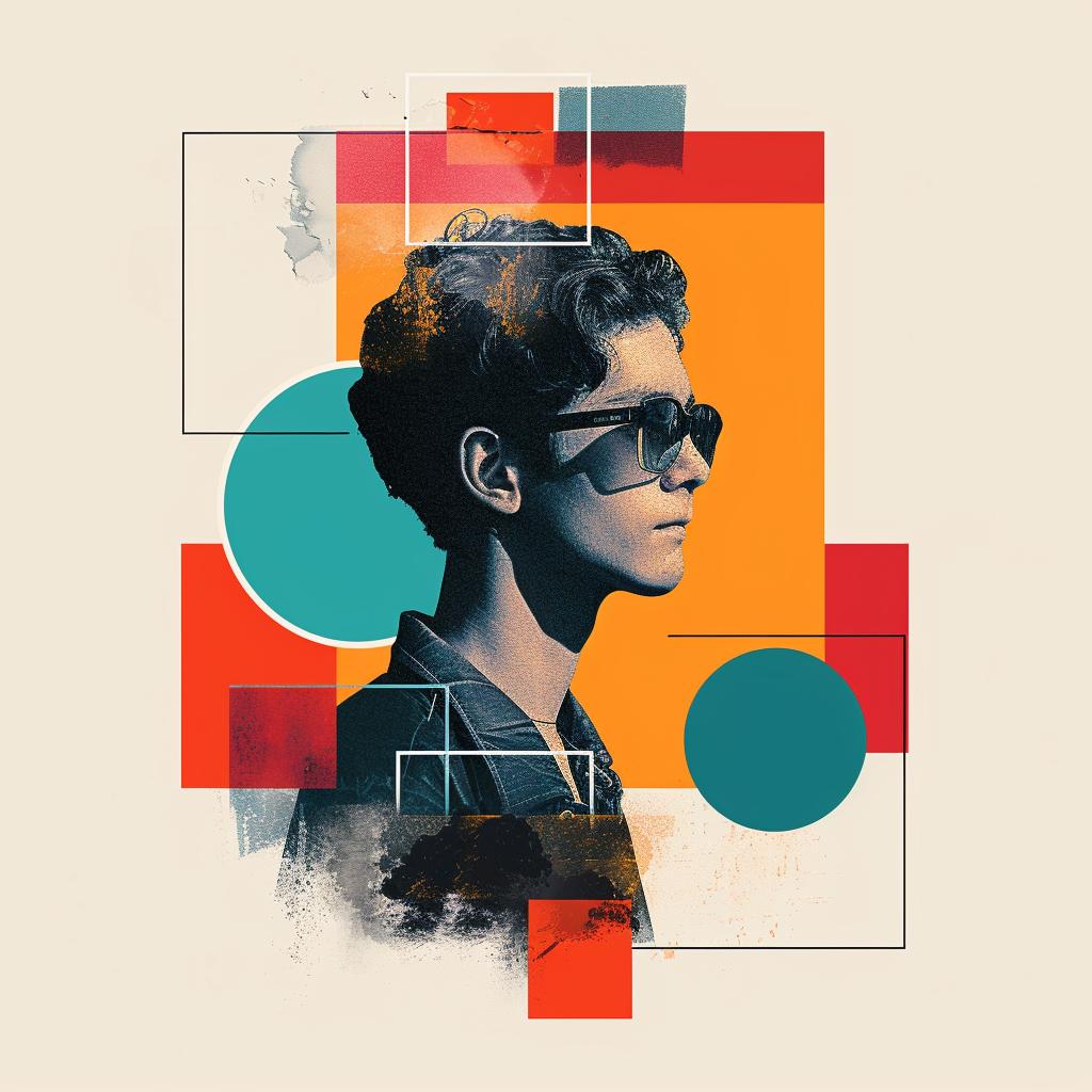 poster  man  sunglasses  geometric  pattern  graphic  colorful  design  modern  stylish 939873