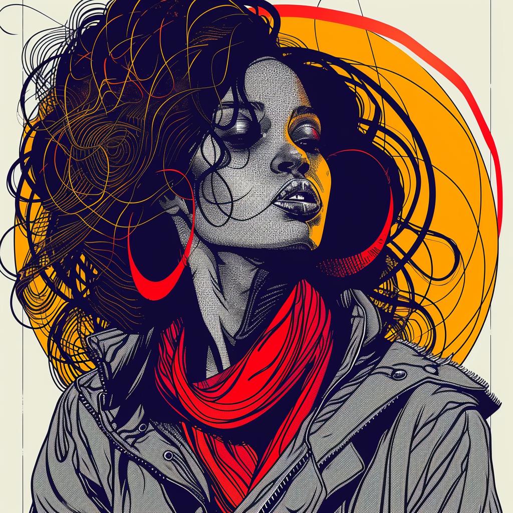 PopArt  ViolaDavis  AfricanAmerican  model  longhair  TroyBrooks  whitebackground  redearrings  fashion  portrait 938978