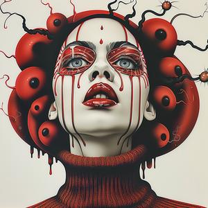 woman  blood  dripping  art  portrait  dark  emotion  surreal  expressive  dramatic 1073752