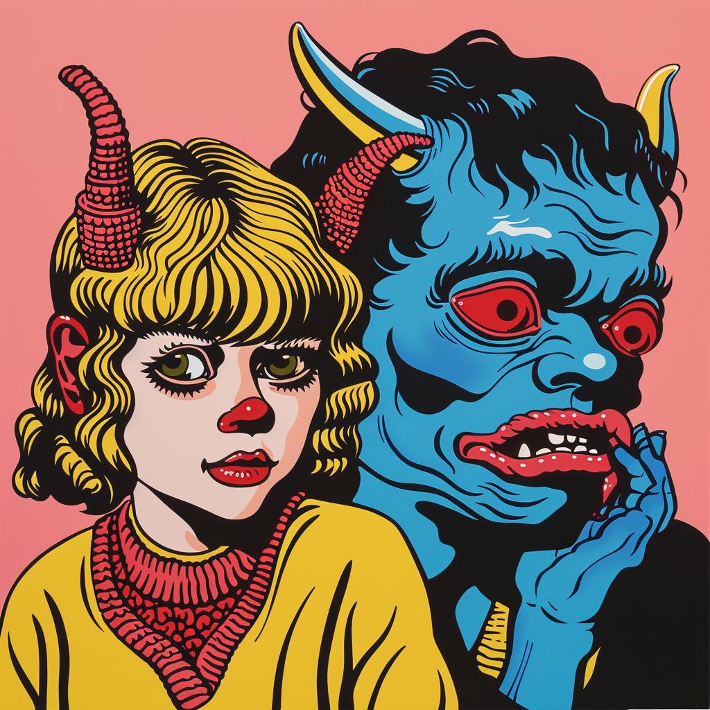 album  cover  painting  girl  demon  fantasy  surreal  colorful  artwork  creative 1024690