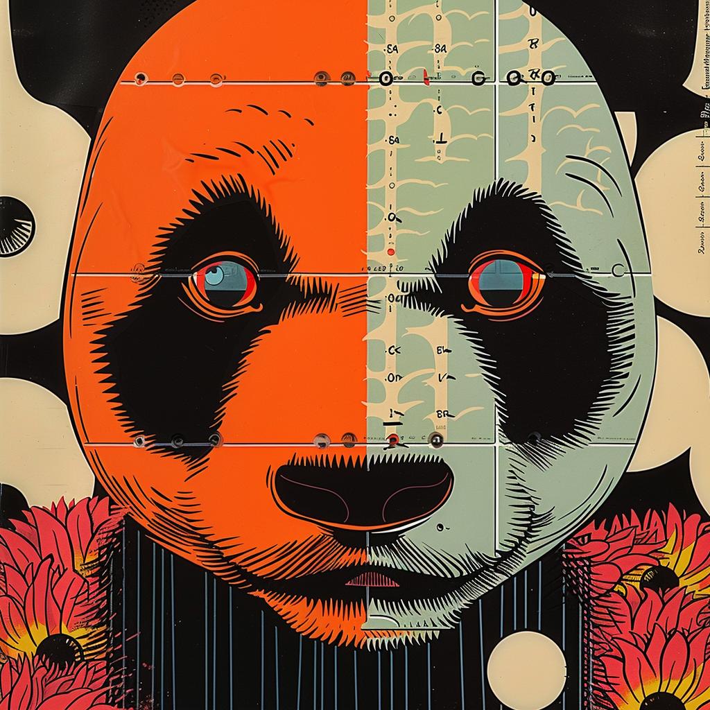 poster  panda  flowers  graphic  design  colorful  vibrant  impressionism  collage  artwork 968171