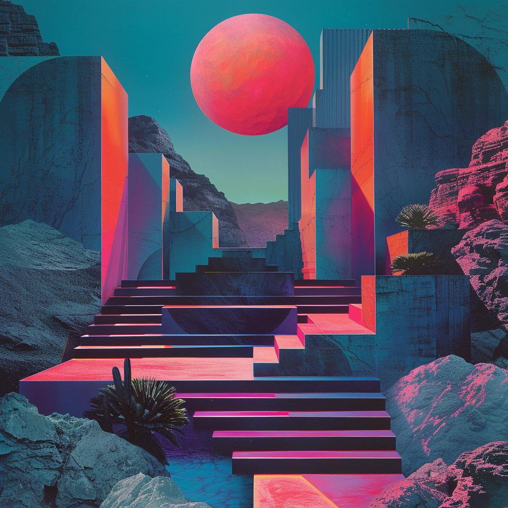 album  cover  Tycho  sun  art  vibrant  colors  design  synthwave  geometric 960639
