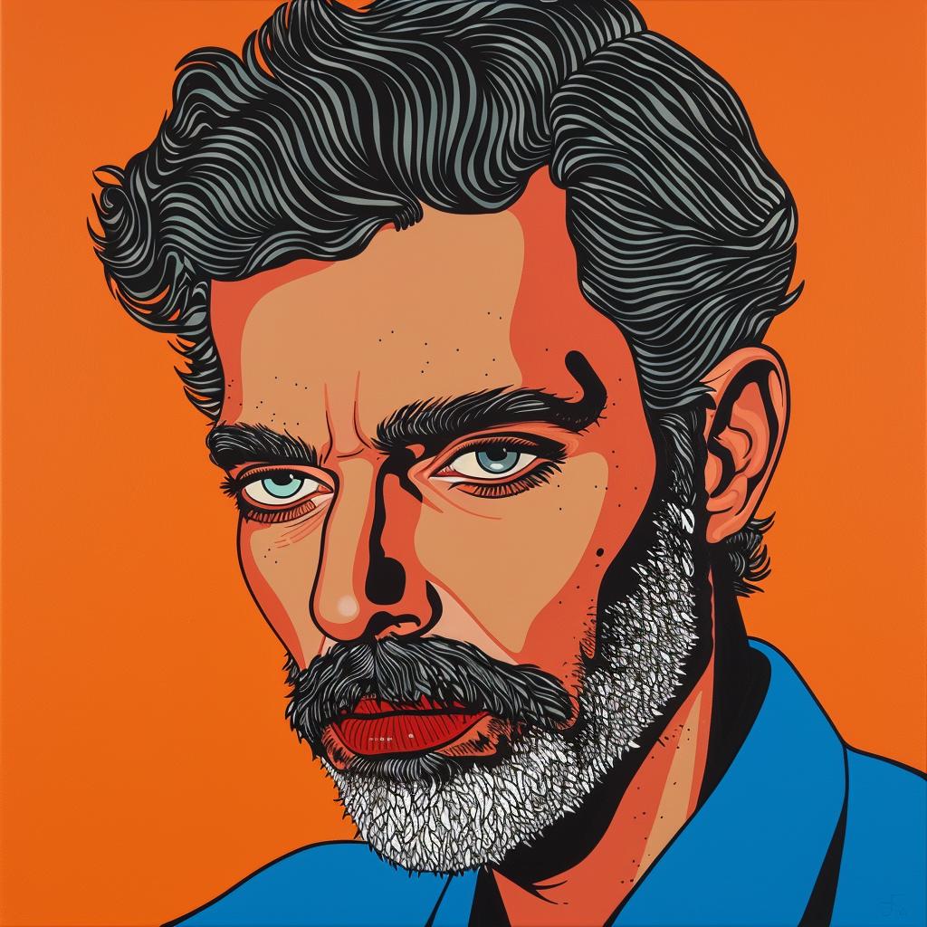man  beard  portrait  realism  modern  blue  shirt  male  age40  style 972898