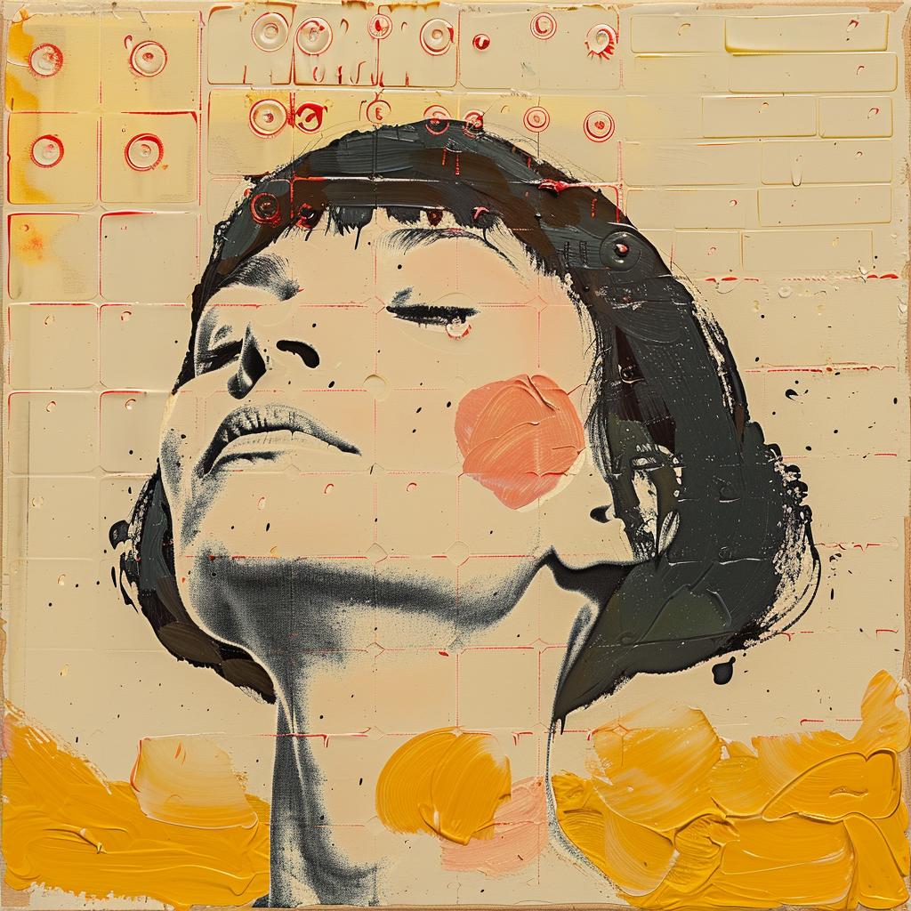 encaustic  paint  impasto  palette-knife  hat  woman  artwork  colorful  portrait  design 1016068