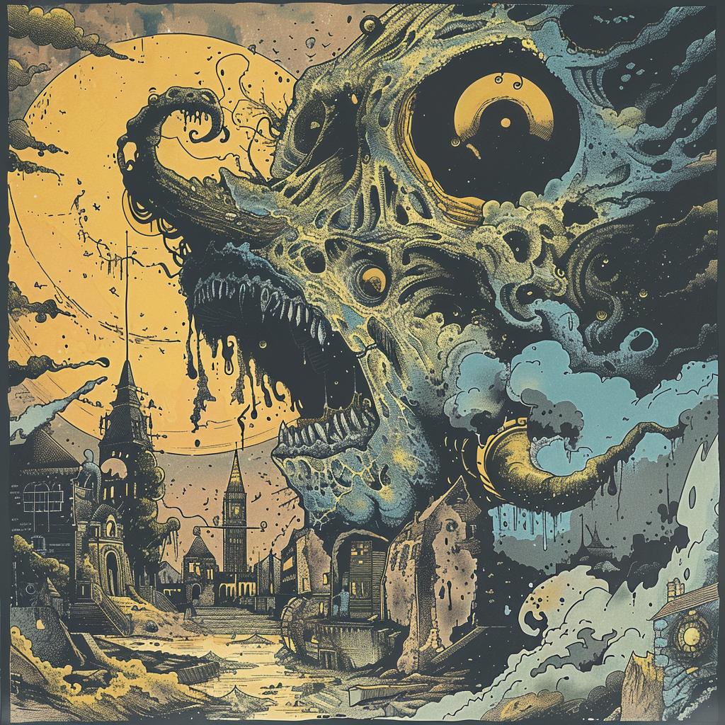 surreal  album  cover  blackest  day  Dr  Seuss  creative  art  hyper-realistic 961723