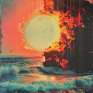 sun  flames  water  chromolithography  TV  glitch  contrast  nature  visual  art 1041043