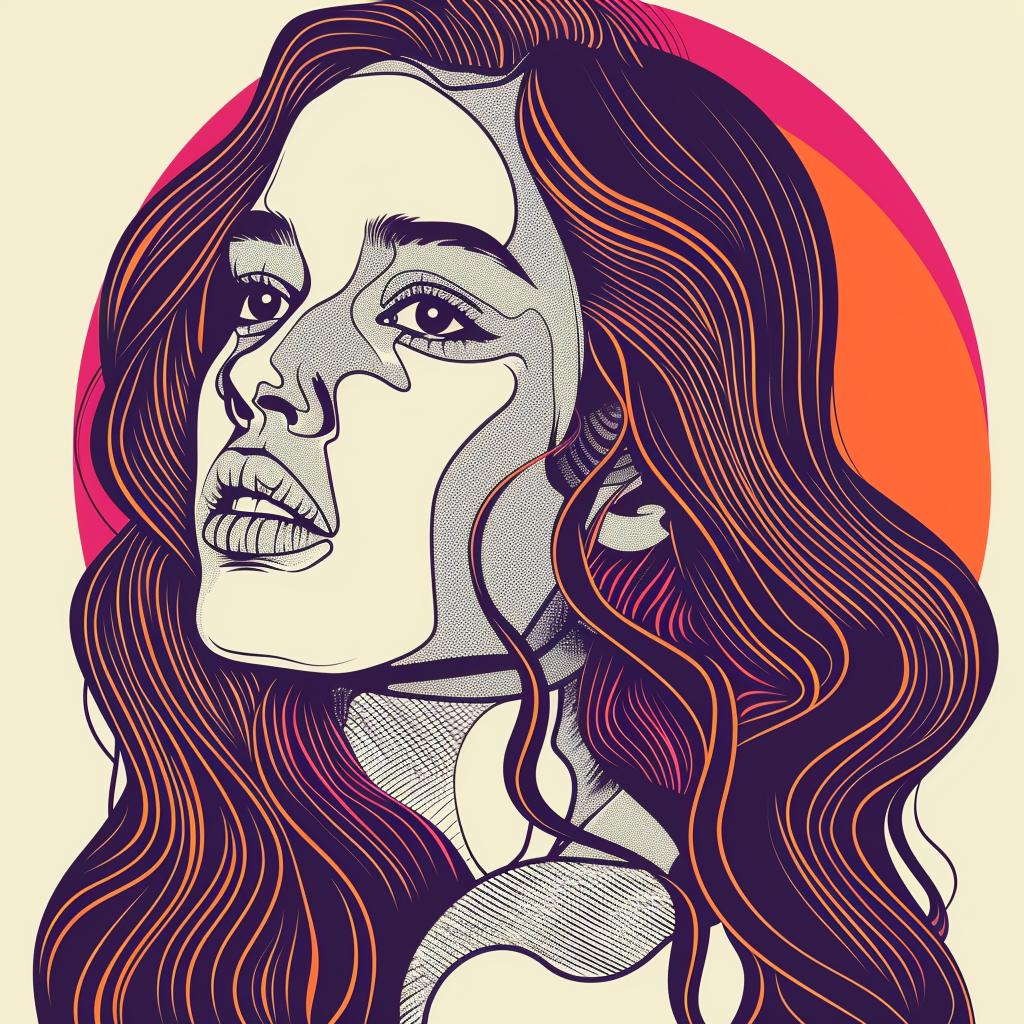 PopArt  woman  brunette  portrait  longhair  sun  background  colorful  artistic  modern 936922