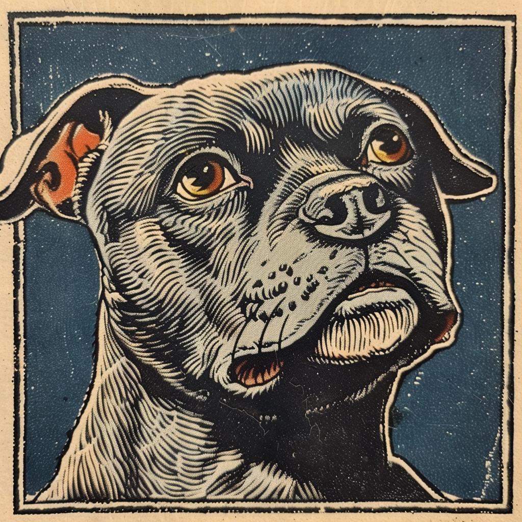 dog  woodcut  blue  print  animal  illustration  art  vintage  graphic  stylized 942297