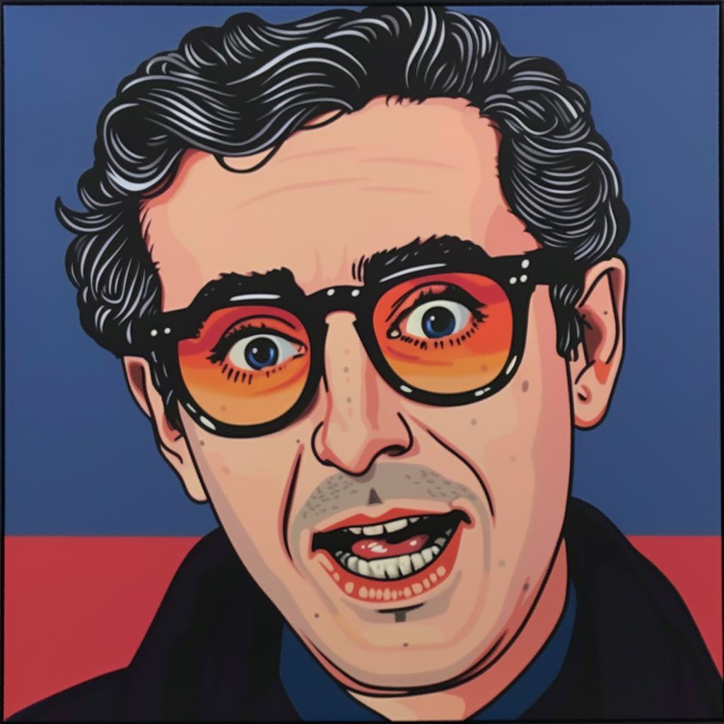portrait  man  glasses  art  painting  modern  realistic  colorful  expression  style 1024578