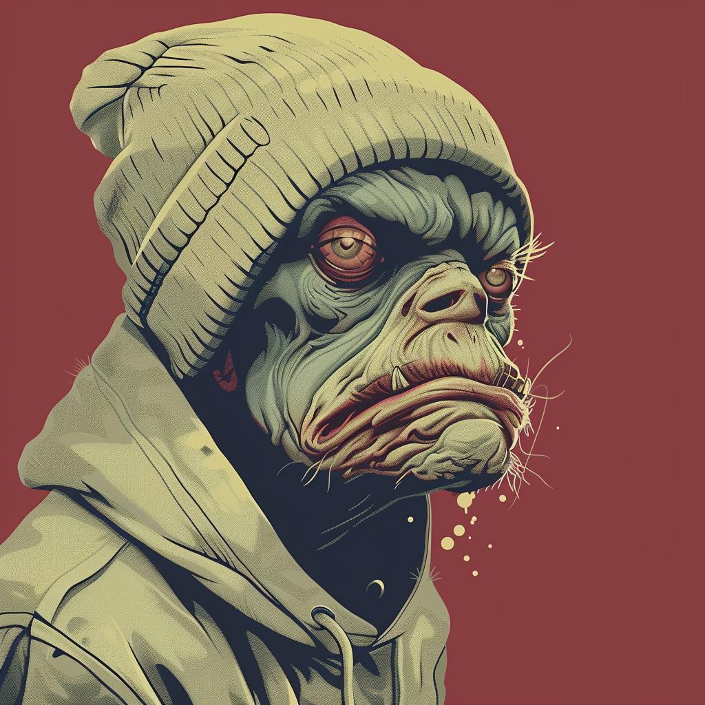 aggressive  streetwise  anthropomorphic  monster  urban  painting  minimal  hip-hop  culture  beanie 956055