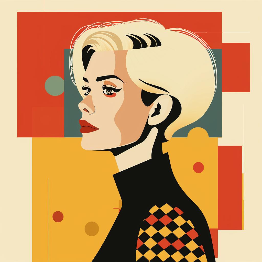 abstract  portrait  woman  minimalist  geometric  elegance  modern  colorful  chic  fashion 929519