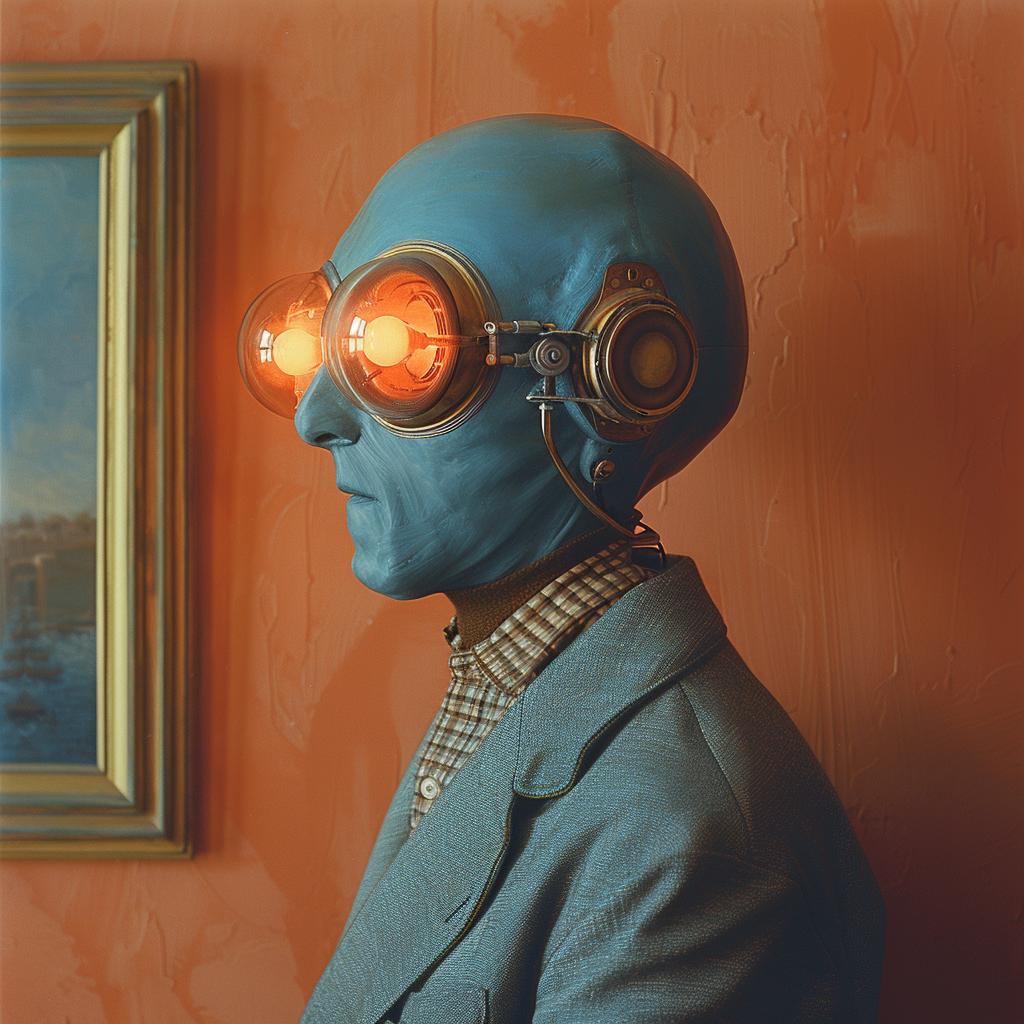blue  orange  double  exposure  surreal  suit  goggles  lighting  sharp  glow 1031694