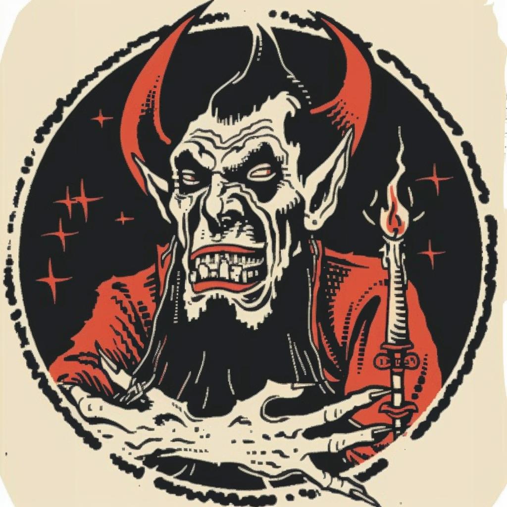 devil  horns  knife  dark  occult  spiritual  terror  naturalistic  art  introspective 931712