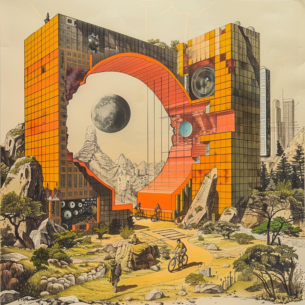 album  art  isometric  camera  architecture  futuristic  muted  colors  digital  collage 1035465