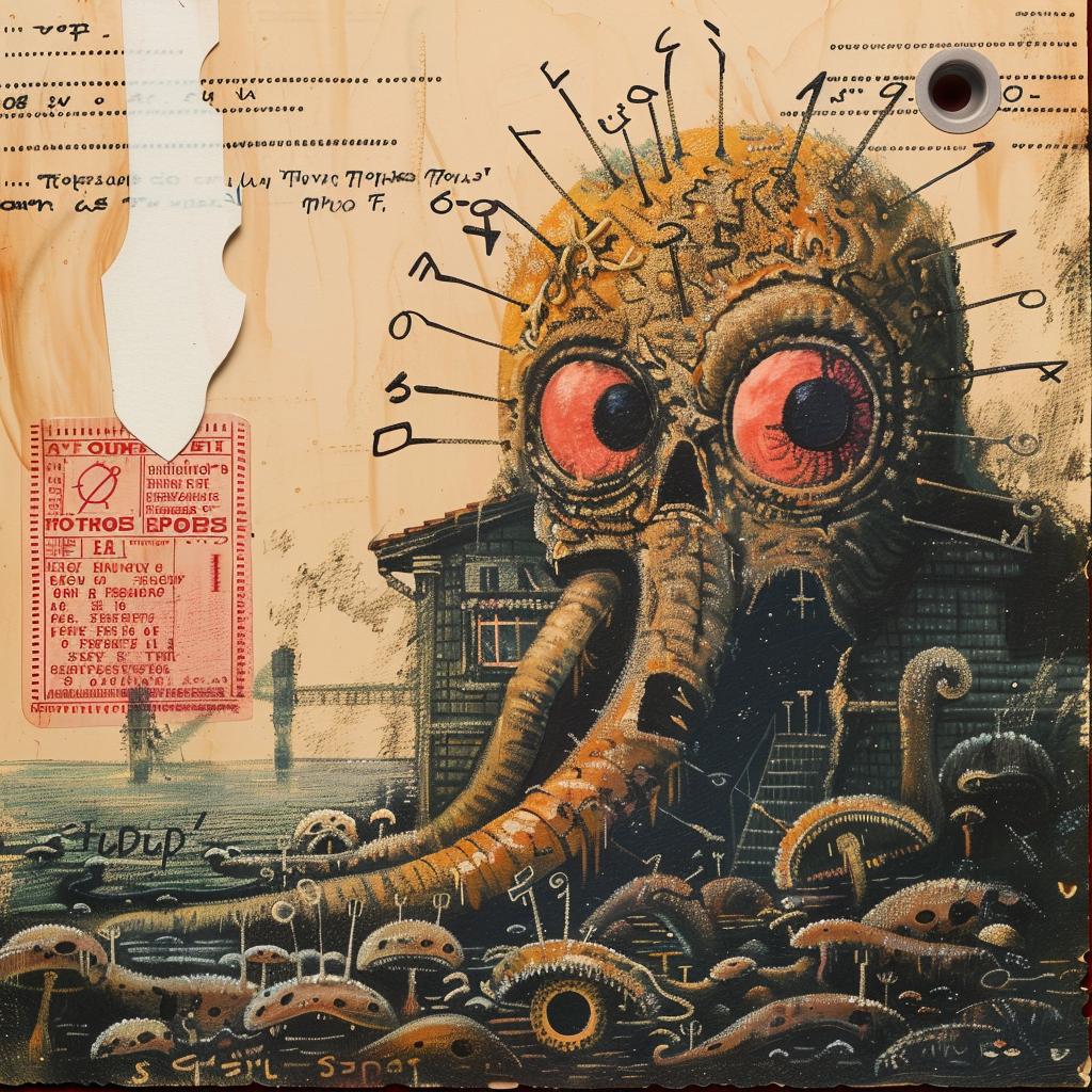 octopus  house  introspective  naturalistic  spiritual  terror  occul  palette-knife  paint  surreal 975699