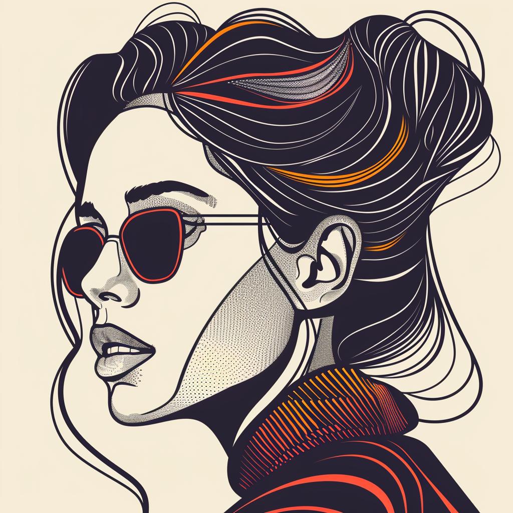 Pop Art  brunette  female  hair  sunglasses  portrait  colorful  graphic  modern  vector 936930