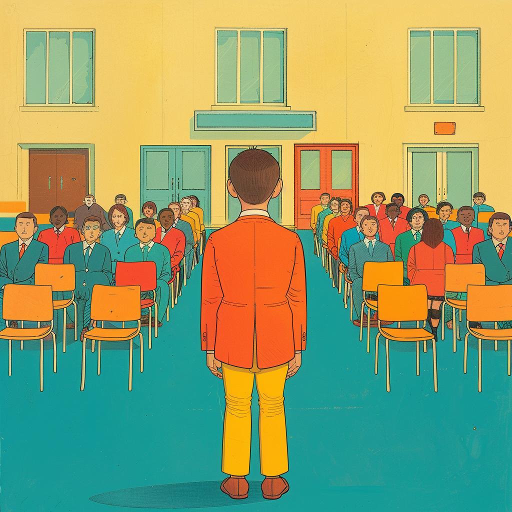 surreal  illustration  man  classroom  education  artistic  imaginative  colorful  playful  creative 1017612