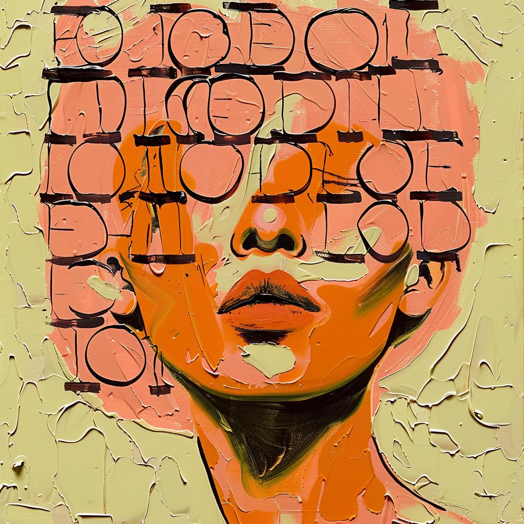 woman  face  words  painting  encaustic  artistic  portrait  conceptual  colorful  emotional 951197
