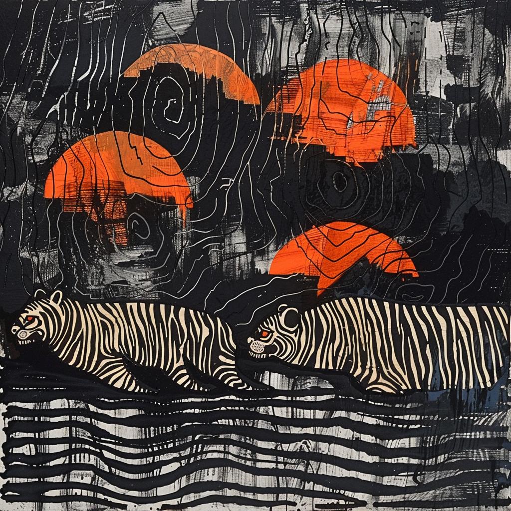 tigers  painting  zebras  water  wildlife  colorful  nature  dynamic  realistic  art 936370