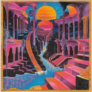 futuristic  city  colorful  album  cover  adolf  wolfli  risograph  symbolist  surreal 1079325