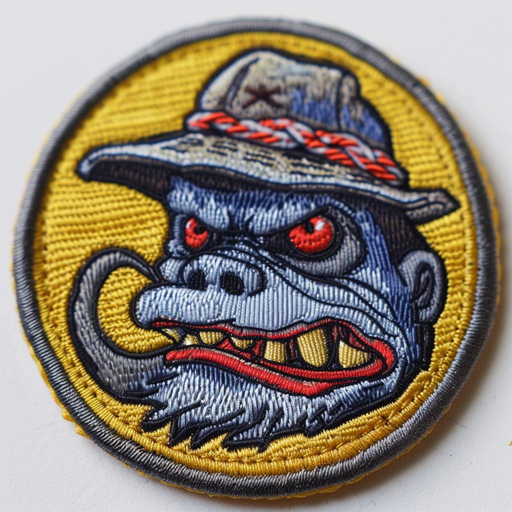 patch  streetwear  gorilla  hat  chenille  contrasting  colors  simple  urban  style 954676