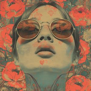 woman  sunglasses  flowers  surreal  risograph  symbolism  art  creative  album  design 1079346