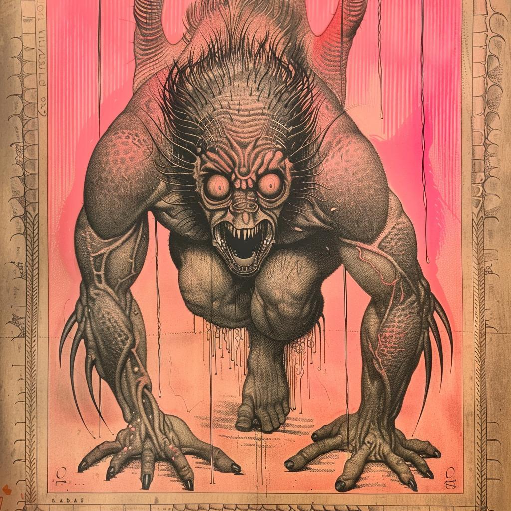monster  horror  drawing  pink  creature  surreal  imaginative  dark  weird  art 947219