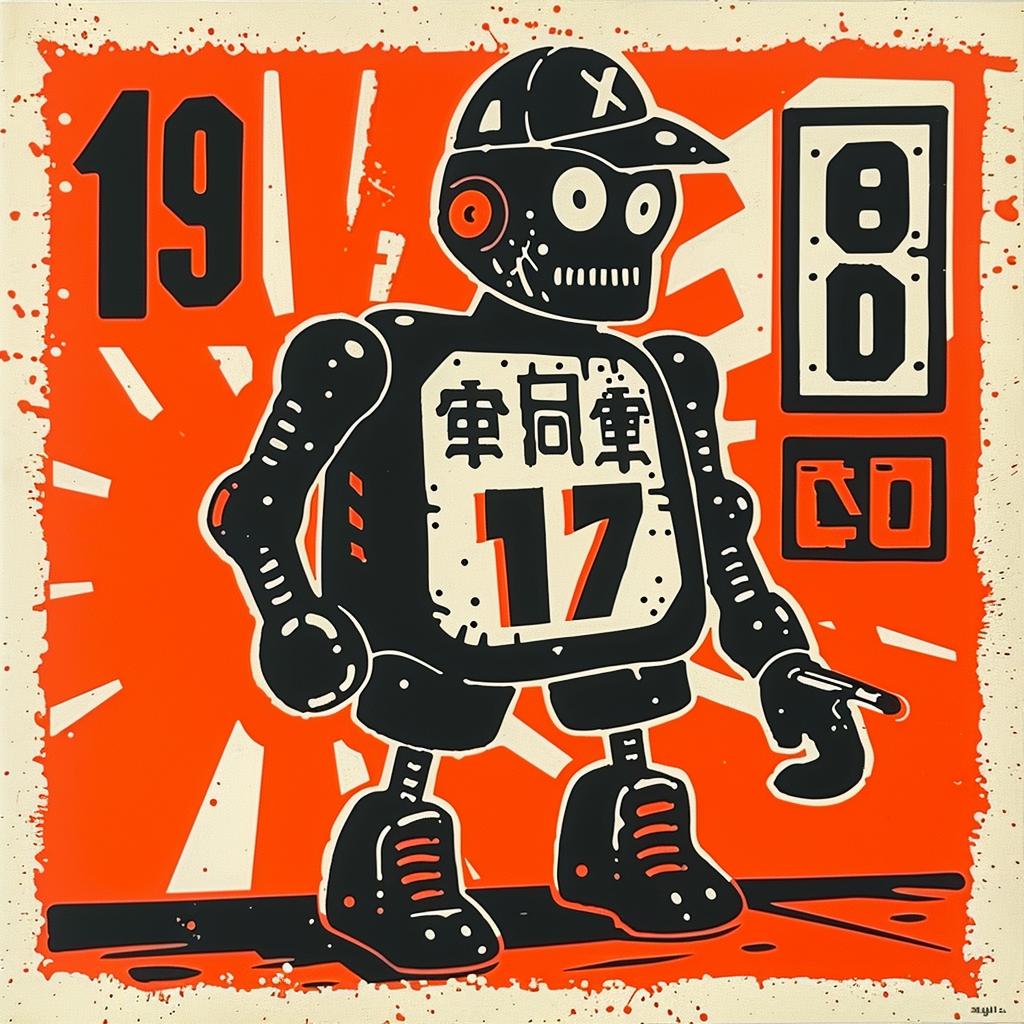 robot  vintage  poster  graphic  minimal  design  humor  streetculture  artistic  playful 949541