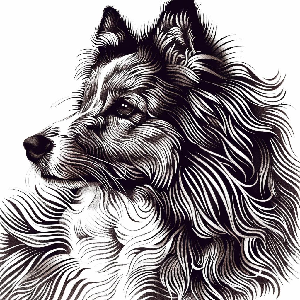 rough  collie  dog  illustration  canine  pet  longhair  white  background  portrait 942731